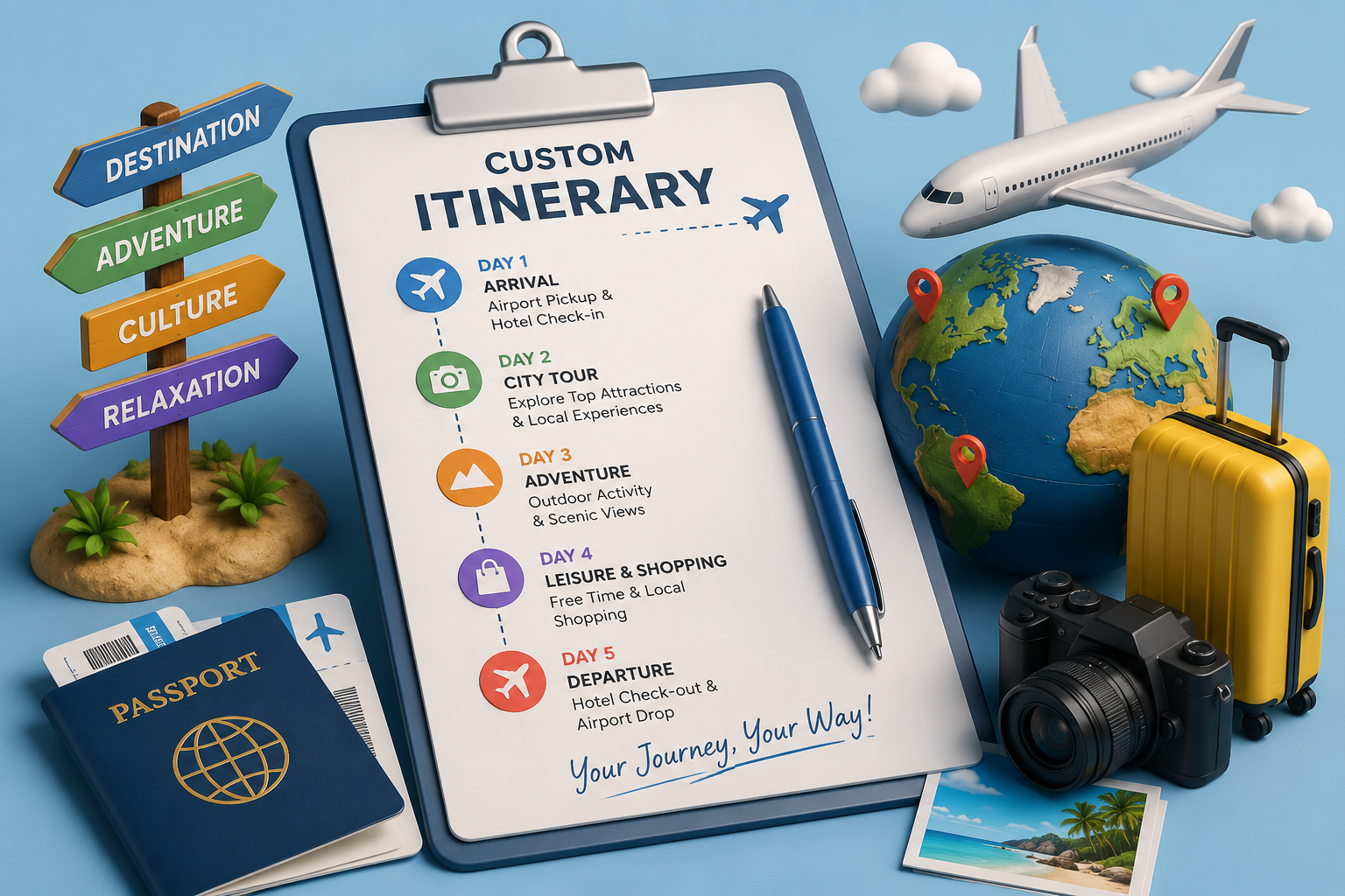 Custom itinerary planning